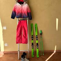 ATTREZZATURA COMPLETA  SKI BAMBINA 10 ANNI