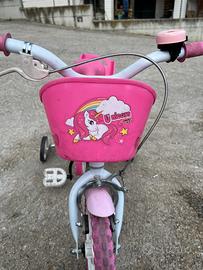Bici per bimba ruote 10 pollici unicorno
