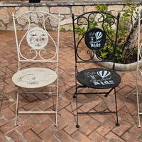 Sedie pieghevoli vintage bistrò