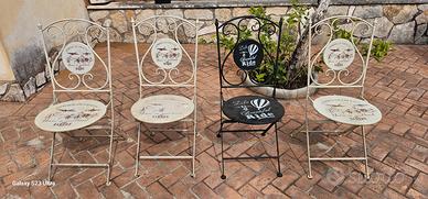 Sedie pieghevoli vintage bistrò