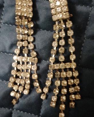 Eleganti Orecchini a Pendente con Strass