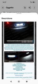 luci led bianche targa lancia Senza errore