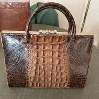 Borsa vintage coccodrillo autentico