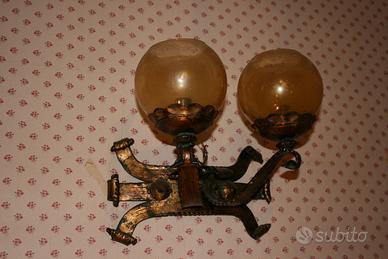 Coppia Applique ferro battuto