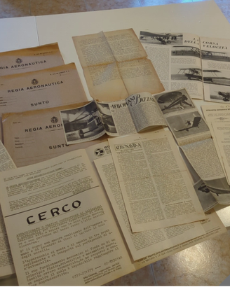 Lotto Documenti Storici Regia Aeronautica