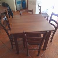tavolo e 4 sedie arte povera 80 posti