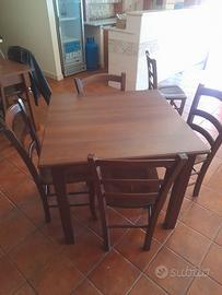tavolo e 4 sedie arte povera 80 posti