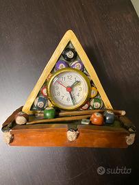 Orologio con sveglia tema bigliardo