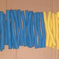 Bigodini/bastoncini in spugna da parrucchieria