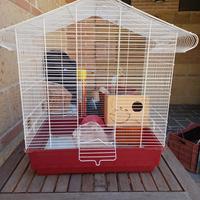 Gabbia uccelli con accessori + narghilè