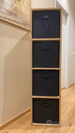 Mensole a cubo in legno × 2