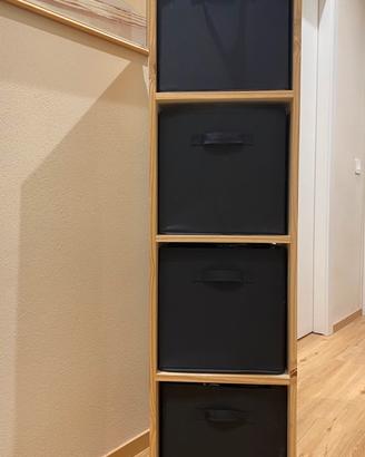 Mensole a cubo in legno × 2