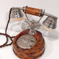 Telefono vintage da tavolo stile retrò con base ef