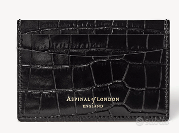 Porta carte di credito in vera pelle-Aspinal