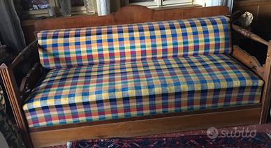 Divano antico ‘800 3 posti in noce