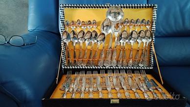Servizio Posate Vintage Placcato Argento 800 (51pz