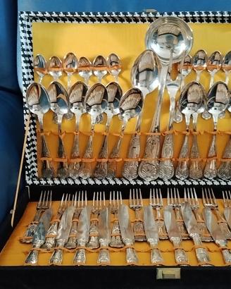 Servizio Posate Vintage Placcato Argento 800 (51pz