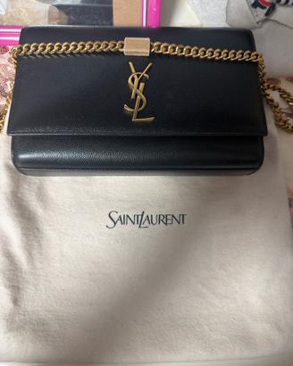 Borsa yves saint laurent in pelle nera