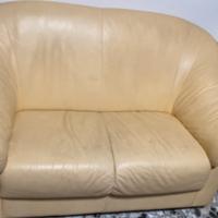 Divano 2 posti in pelle