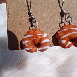 NUOVO Orecchini croissant 🥐 zucchero 