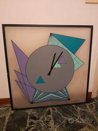 Orologio quadro Memphis 80x80 - design anni '80