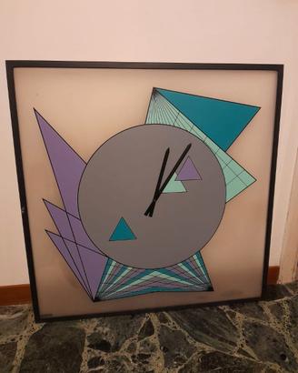 Orologio quadro Memphis 80x80 - design anni '80