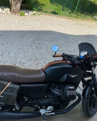 Cinghia serbatoio orig Moto Guzzi in pelle marrone