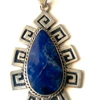 Ciondolo vintage in argento con sodalite