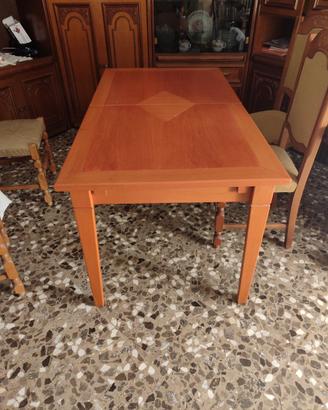 Tavolo allungabile in legno massello di ciliegio