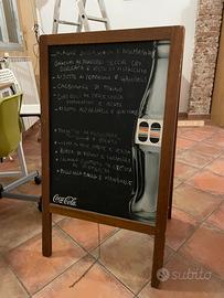 Lavagna bifacciale osteria coca cola