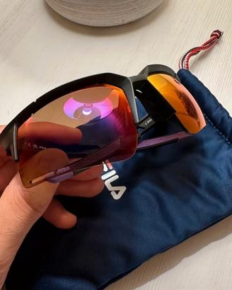 Occhiali da sole Fila unisex nuovi a specchio