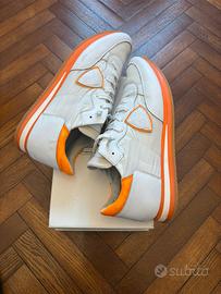 Scarpe Philippe Model Uomo Bianche/Arancione 44