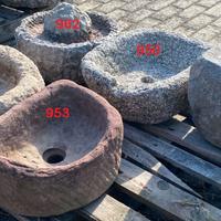 Antica vasca lavabo rustica in pietra granito 2