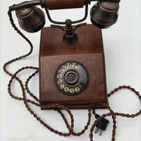 TELEFONO A DISCO IN LEGNO ANNI 90