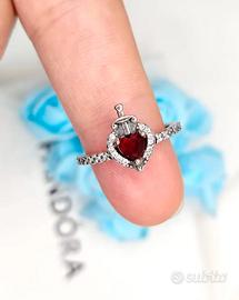 Anello Pandora Cuore Regina Cattiva Disney Tg 50