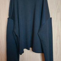 Felpa crop spalle scoperte