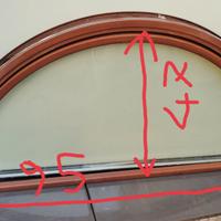 4 finestra allumini doppi vetri mezza luna lucerna