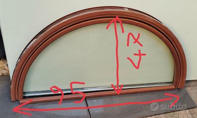 4 finestra allumini doppi vetri mezza luna lucerna