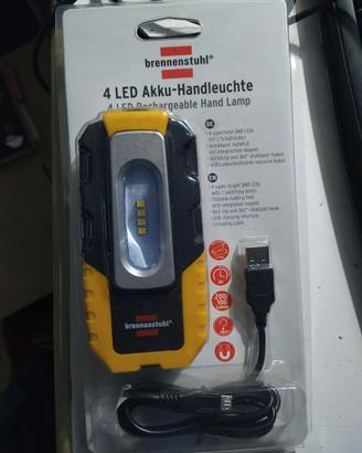 Lampada portatile a led con ricarica usb
