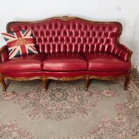 divano Chester Chesterfield inglese pelle Bordeaux