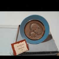 Quadretto turchese con icona sacra in argento 925