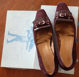 Décolleté Voltan n.39 camoscio color melanzana