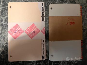 Pagine rubrica per quaderno anelli