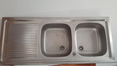 Lavello acciaio inox 2 vasche