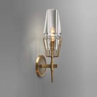 Coppia Applique da parete in metallo e vetro