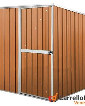 Box da giardino lamiera 175x185cm legno chiaro