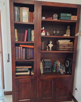 librería arte povera  in legno 