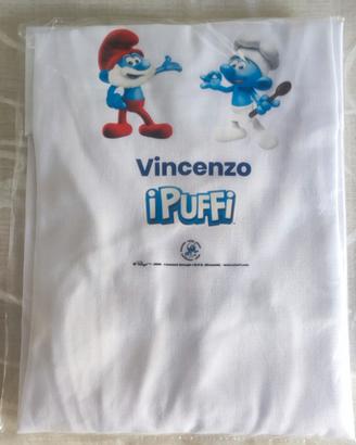 grembiule puffi con cappello da chef