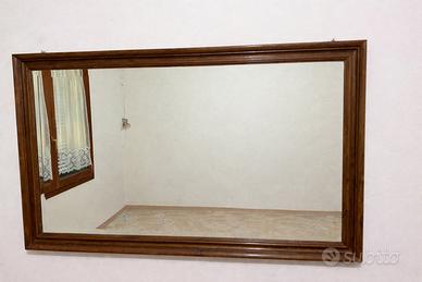 Specchio grande con cornice in legno massello
