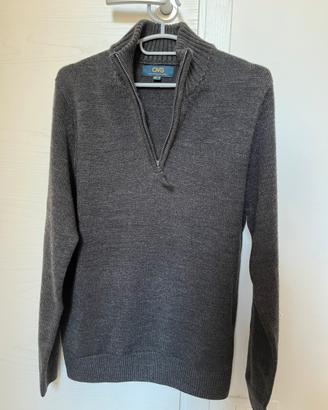 Maglione uomo half zip grigio minimal OVS taglia S